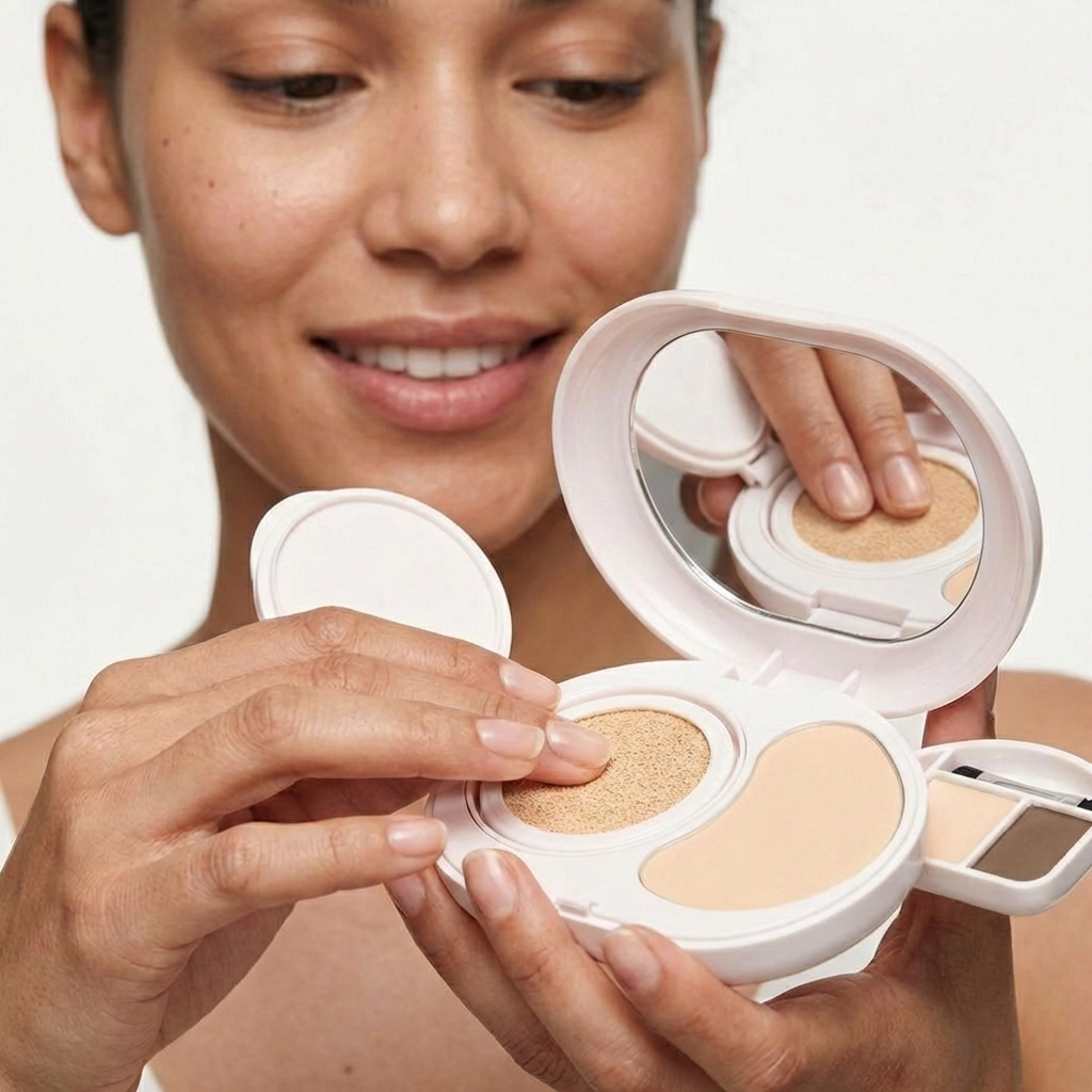 Judydoll Makeup Set Palette Cushion Foundation Cream Lipstick Concealer Setting Powder Eye Brow Gel Natural Lasting Makeup Set