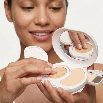 Judydoll Makeup Set Palette Cushion Foundation Cream Lipstick Concealer Setting Powder Eye Brow Gel Natural Lasting Makeup Set